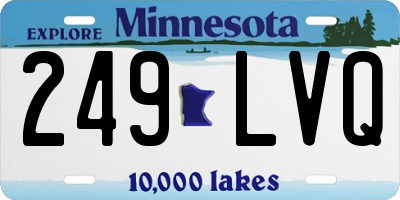 MN license plate 249LVQ
