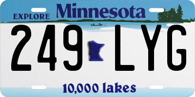 MN license plate 249LYG