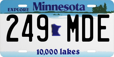 MN license plate 249MDE