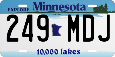 MN license plate 249MDJ