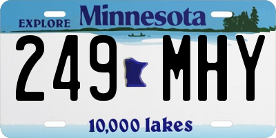 MN license plate 249MHY