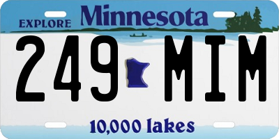 MN license plate 249MIM