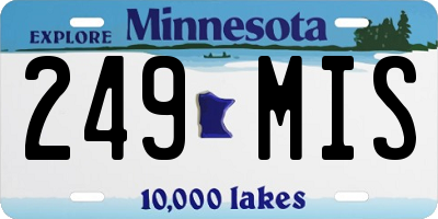 MN license plate 249MIS