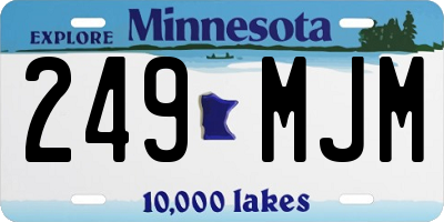 MN license plate 249MJM