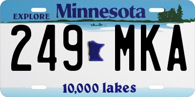 MN license plate 249MKA