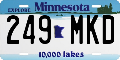 MN license plate 249MKD