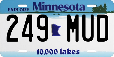 MN license plate 249MUD