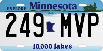 MN license plate 249MVP