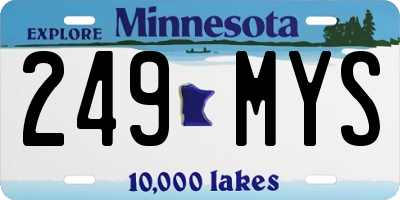 MN license plate 249MYS