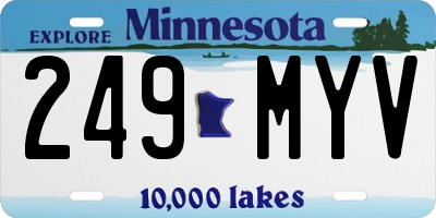 MN license plate 249MYV