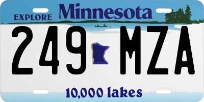 MN license plate 249MZA