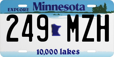 MN license plate 249MZH