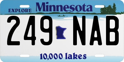 MN license plate 249NAB