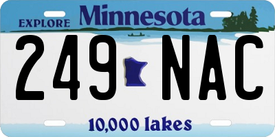 MN license plate 249NAC