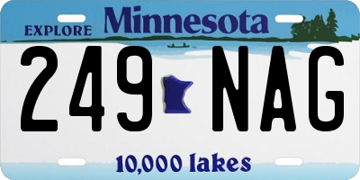 MN license plate 249NAG