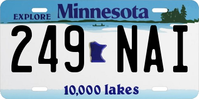 MN license plate 249NAI