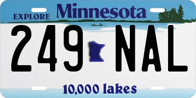 MN license plate 249NAL
