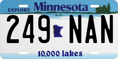 MN license plate 249NAN
