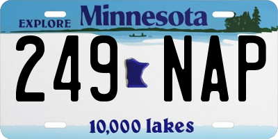MN license plate 249NAP