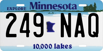 MN license plate 249NAQ
