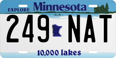 MN license plate 249NAT