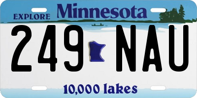 MN license plate 249NAU