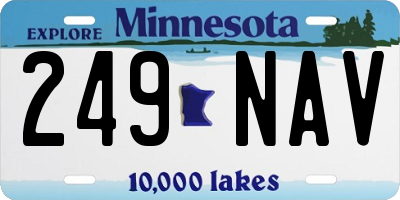 MN license plate 249NAV