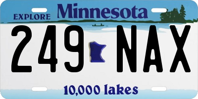 MN license plate 249NAX