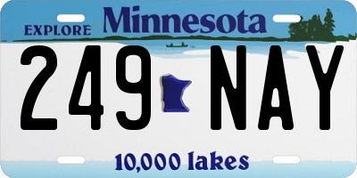 MN license plate 249NAY