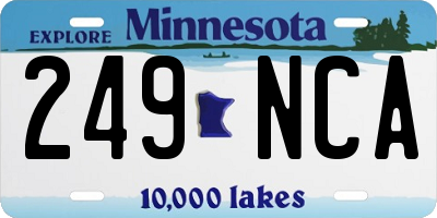 MN license plate 249NCA