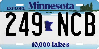 MN license plate 249NCB