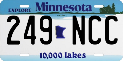 MN license plate 249NCC