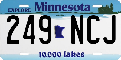 MN license plate 249NCJ