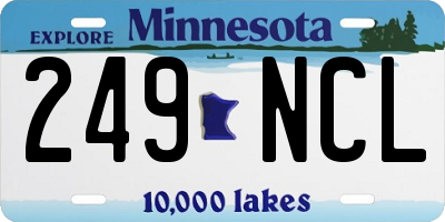 MN license plate 249NCL