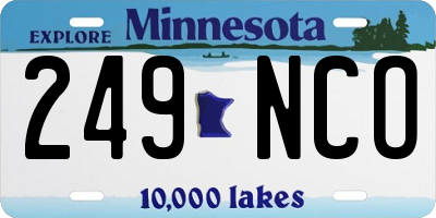 MN license plate 249NCO