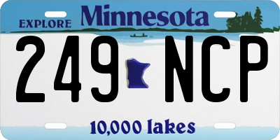 MN license plate 249NCP