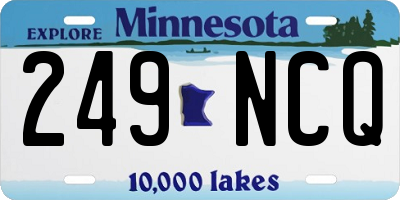 MN license plate 249NCQ