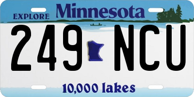 MN license plate 249NCU