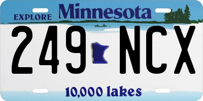MN license plate 249NCX