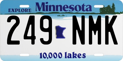 MN license plate 249NMK