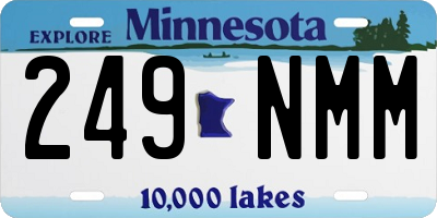 MN license plate 249NMM