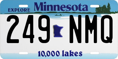 MN license plate 249NMQ