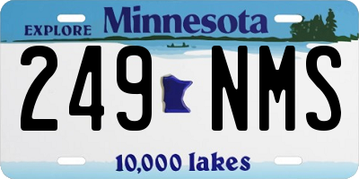MN license plate 249NMS