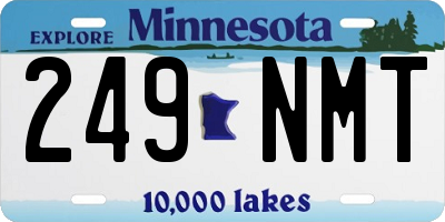 MN license plate 249NMT