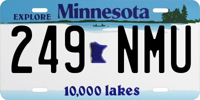 MN license plate 249NMU
