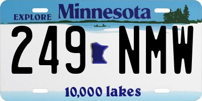MN license plate 249NMW