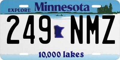 MN license plate 249NMZ