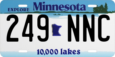 MN license plate 249NNC
