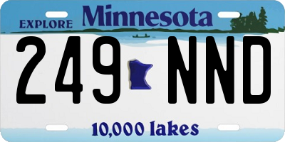 MN license plate 249NND
