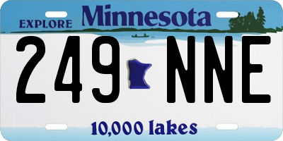 MN license plate 249NNE
